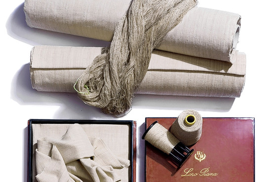 Louts flower fabric by Loro Piana