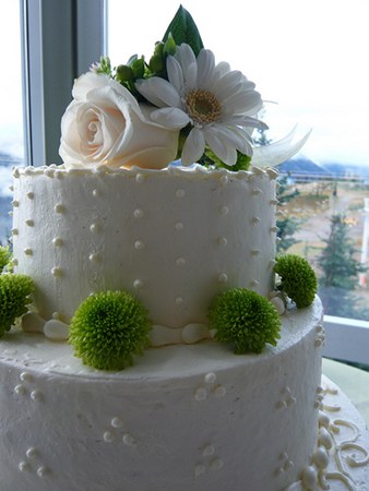 Eco-friendly wedding cake via Green Wedding Slices.