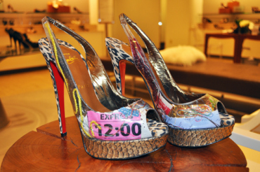 Christian Louboutin's ecotrash stilettos.