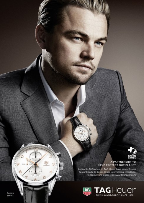 Leonardo DiCaprio's campaign with TAG Heuer in support of the Green Cross International