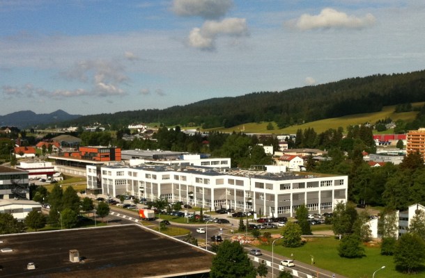 TAG Heuer's global headquarters with solar panels on the roof. Photo courtesy TAG Heuer