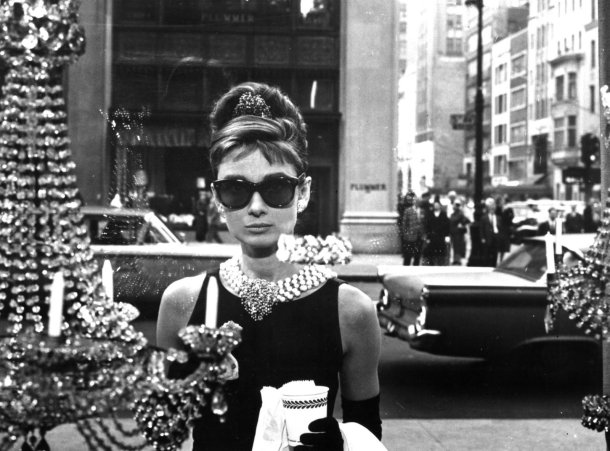 Iconic opening scene from the 1961 film 'Breakfast at Tiffany's'.
