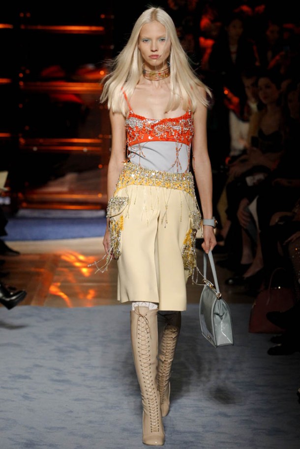 The new flapper - Miu Miu SS 2014 collection at the Paris Fashion Week. Photo via Style.com.