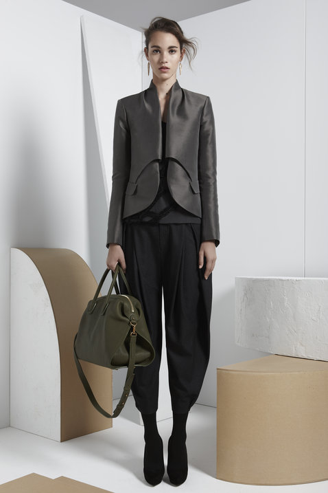 Maiyet sculpted blazer in grey.