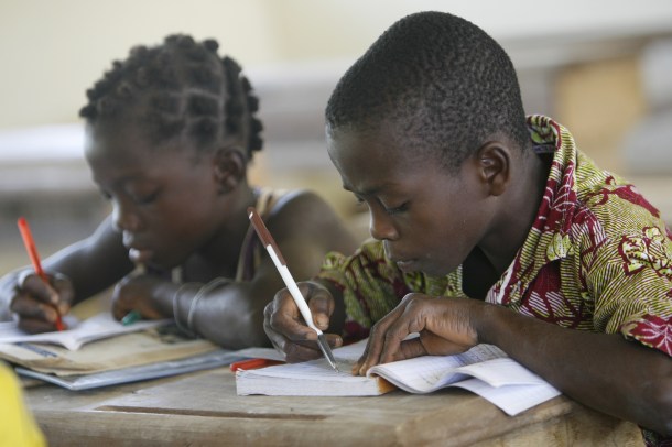 Set up in 2002, the International Cocoa Initiative works to keep Ivorian children in school and out of cocoa industry. Photo courtesy ICI.