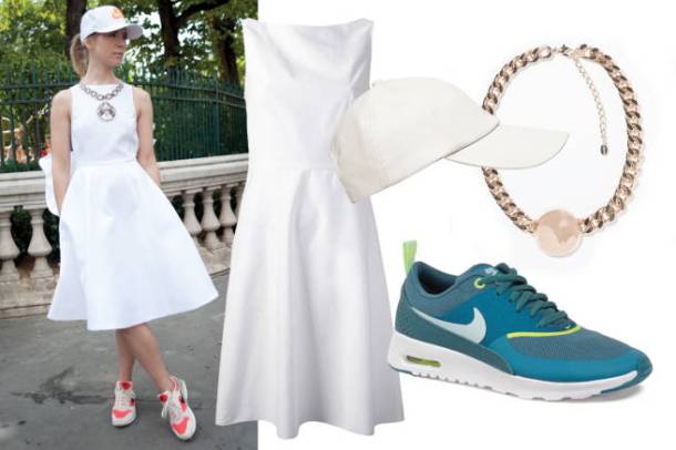 Sporty chic by Russian sustainable fashion designer Vika Gazinskaya. Photo via ELLE.