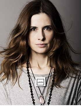 Livia Firth wears her clothes inside out for Fashion Revolution Day 2014. Photo: Trevor Leighton via ELLE UK.