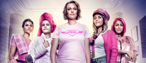 wear it pink campaign banner in support of breast cancer awareness. Photo: wear it pink