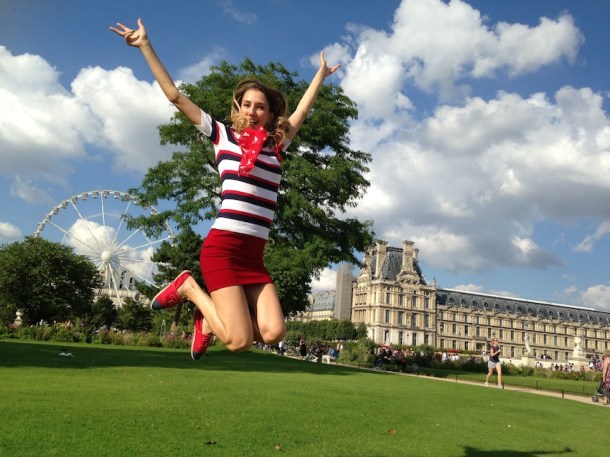 Blogger Valentina Nessi celebrates French National Day. Photo via vfashionworld.com