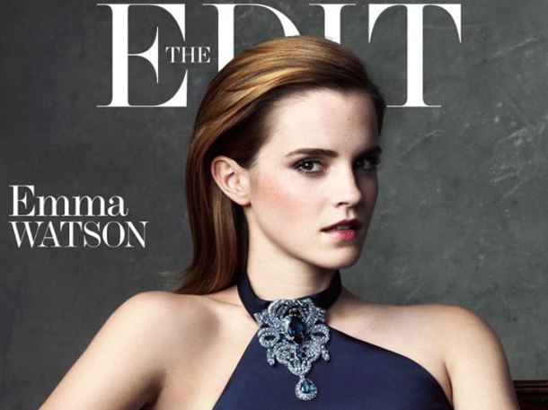 Emma Watson modelling the Green Carpet Challenge capsule collection in 2013.