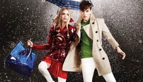 Trenchcoats on display at London Fashion Week. Photo via LFW.