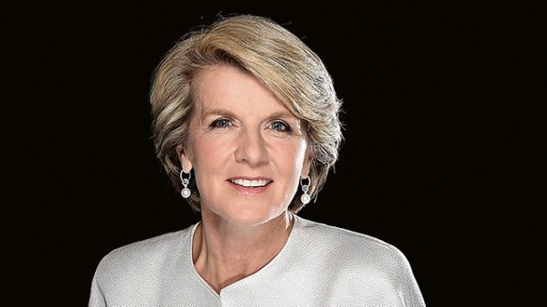 Australian Foreign Minister Julie Bishop masters fashion diplomacy. Photo via The Australian.