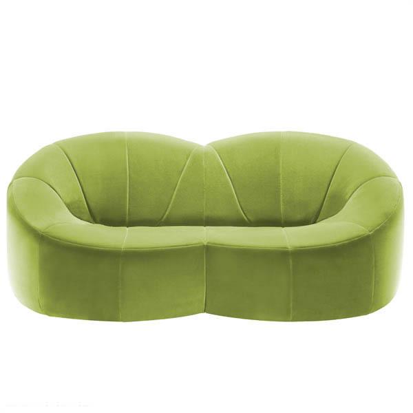 Ligne Roset Pumpkin range two-seater sofa.