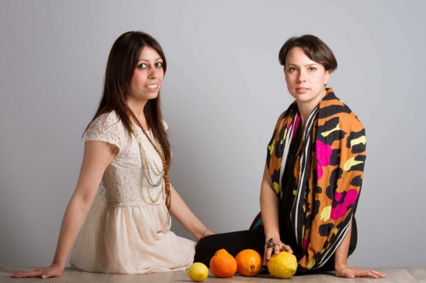 Orange Fiber co-founders Adriana Santanocito and Enrica Arena.