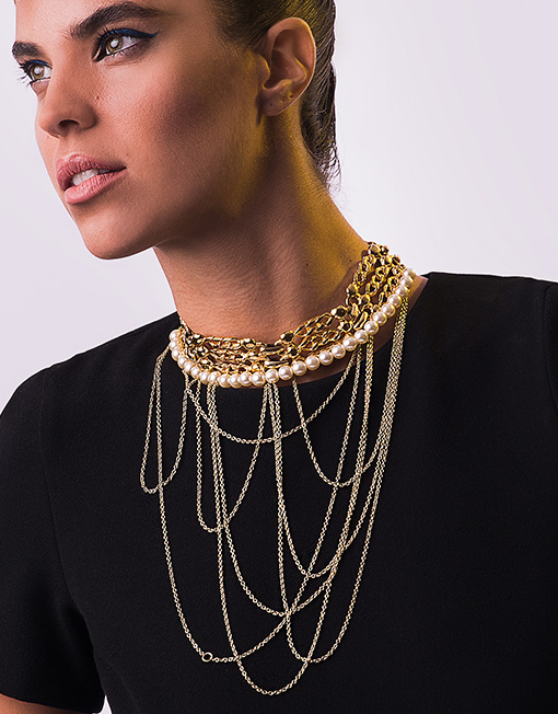 TRASH4FLASH gold plated choker necklace