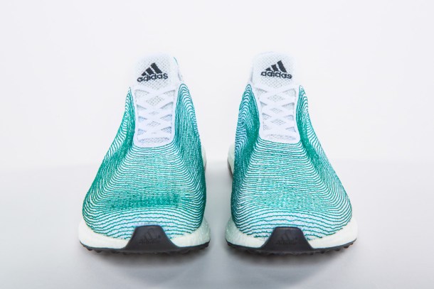 adidas unveiled its shoe made from recycled plastic waste from the ocean. Photo via adidas.