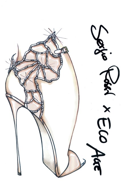 Sergio Rossi Green Carpet Collection for Eco-Age.