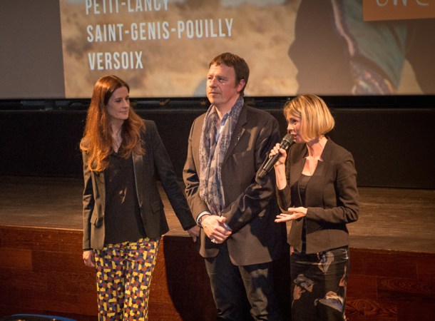 Discussing The True Cost with Livia Firth at the Festival de Cinéma des CInq Continents.