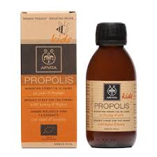 Apivita's propolis and thyme syrup is a natural medicine against sore throats. Photo via Apivita website.